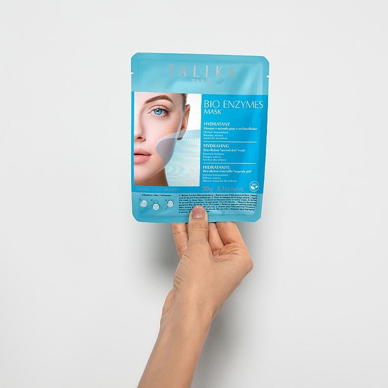 Nawilżająca maska bioenzymatyczna na tkaninie do twarzy - Talika Bio Enzymes Hydrating Mask — Zdjęcie N5