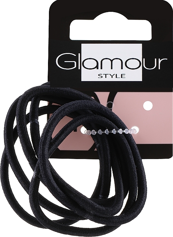 Gumki do włosów, 175020, czarne - Glamour — Zdjęcie N1