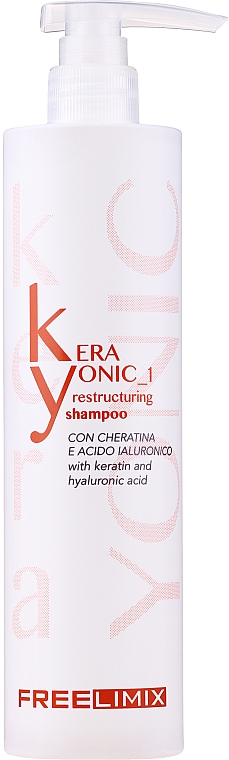 Restrukturyzujący szampon z keratyną i kwasem hialuronowym - Freelimix Ristrutturante Shampoo — Zdjęcie N3