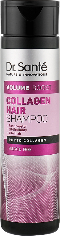 Wzmacniający szampon do włosów - Dr Sante Collagen Hair Volume Boost Shampoo