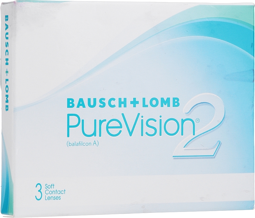 PRZECENA! Soczewki kontaktowe, krzywizna 8,6 mm, 3 szt. - Bausch & Lomb PureVision 2 * — Zdjęcie N2