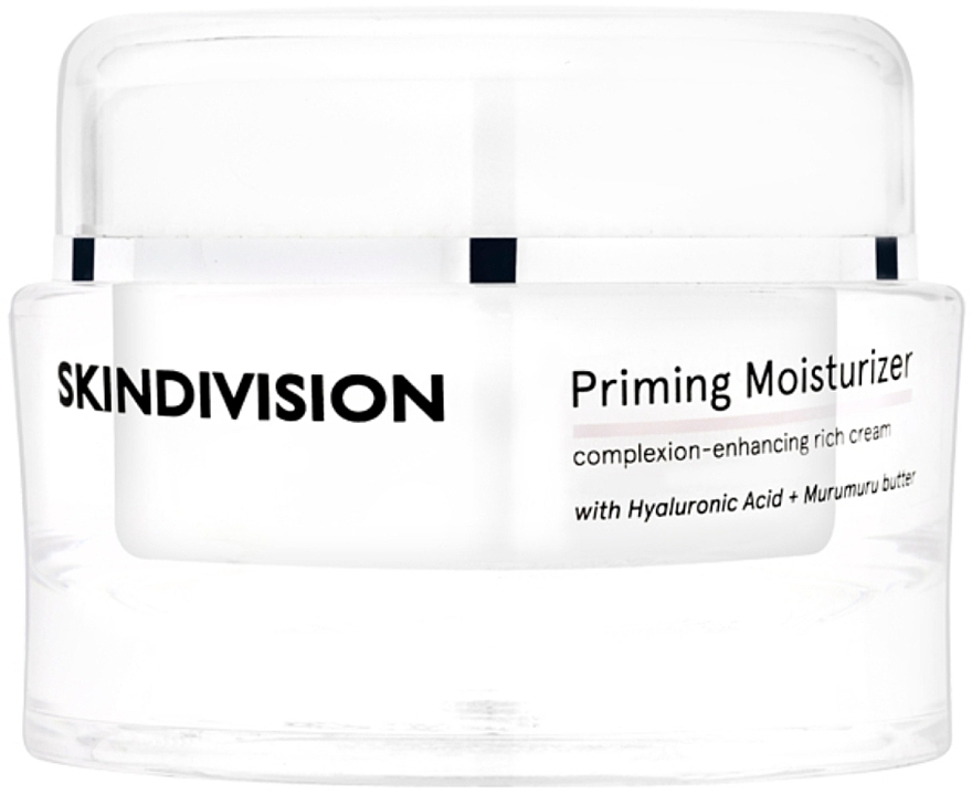 Nawilżający krem do twarzy z kwasem hialuronowym i masłem murumuru - SkinDivision Priming Moisturizer Complexion-Enhancing Rich Cream — Zdjęcie N1