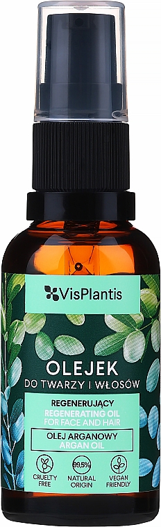 Olejek arganowy wzbogacony olejkiem macadamia - Vis Plantis Argan Oil — Zdjęcie N3