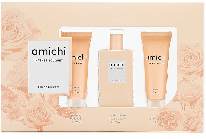 Amichi Intense Bouquet - Zestaw (edt/75ml + b/lot/75ml + sh/gel/75ml) — Zdjęcie N1