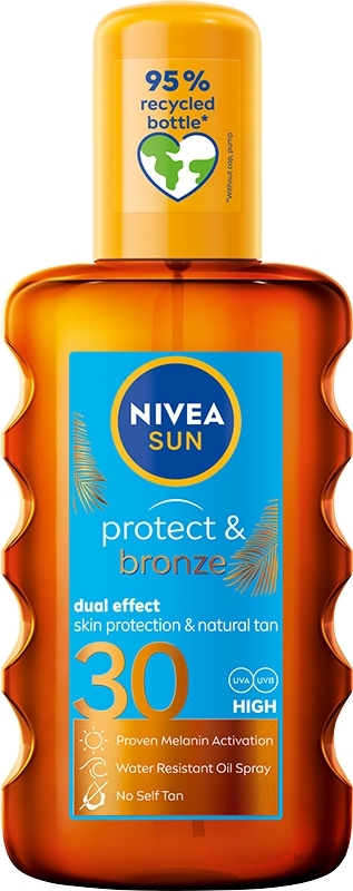 Balsam do opalania w sprayu - Nivea Sun Protect & Bronze SPF30 Dual Effect Spray — Zdjęcie 200 ml