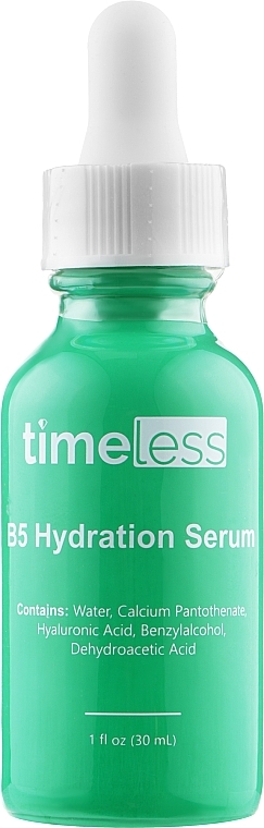 Nawilżające serum do twarzy z witaminą B5 i kwasem hialuronowym - Timeless Skin Care B5 Hydration Serum — Zdjęcie N1