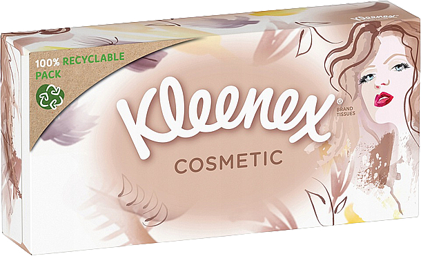 Chusteczki w pudełku Cosmetic, 80 szt., wzór 3 - Kleenex — Zdjęcie N1