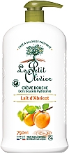 Kup Krem pod prysznic Mleczko morelowe - Le Petit Olivier Extra Gentle Apricot Milk Shower Creams