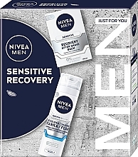 Zestaw - NIVEA MEN Sensitive Recovery (sh/foam/200ml + ash/balm/100ml) — Zdjęcie N1