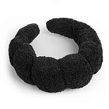Opaska do rutynowych zabiegów kosmetycznych, czarna Easy Spa - MAKEUP Spa Headband Face Washing Black — Zdjęcie N1
