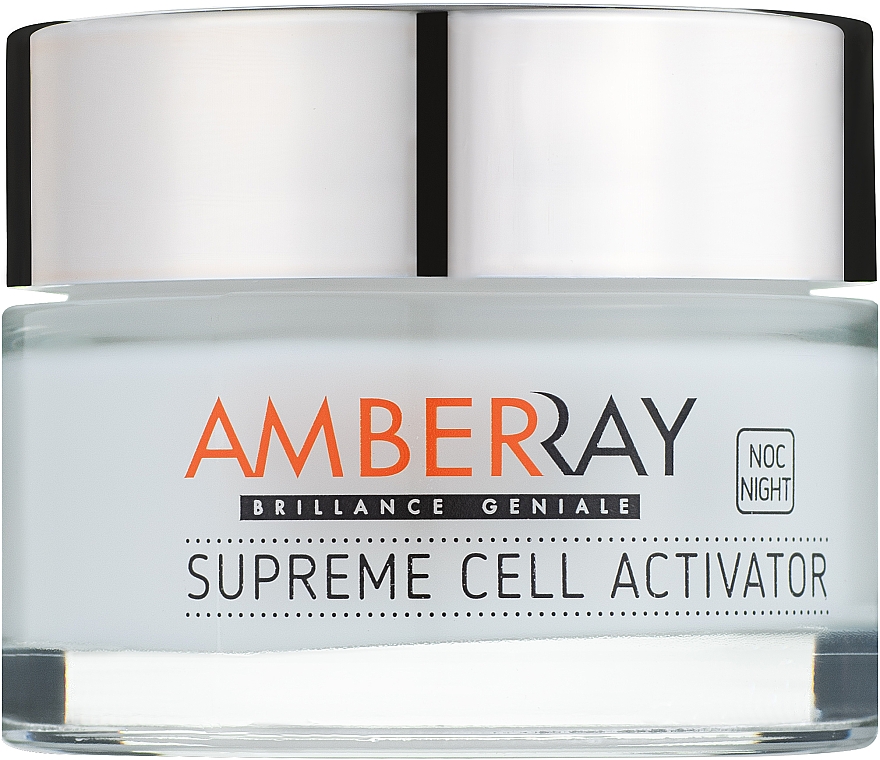 Rozjaśniająco-stymulujący krem na noc - Farmona Amberray Night Cream Supreme Cell Activator — Zdjęcie N2