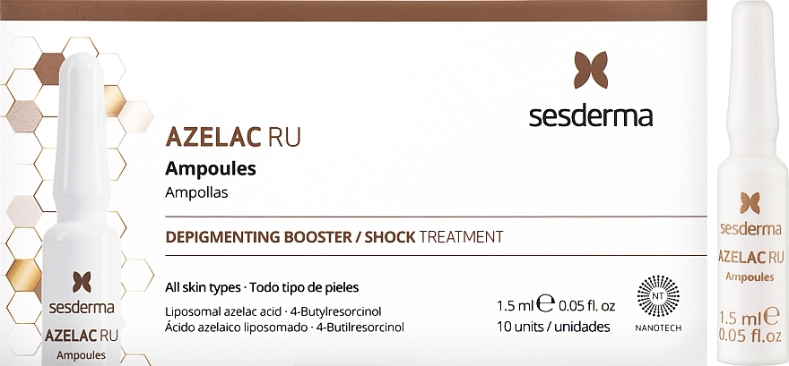 Serum depigmentujące w ampułkach - SesDerma Laboratories Azelac Ru Depigmenting Ampoules — Zdjęcie N2