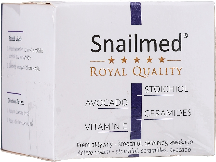 PRZECENA! Aktywny krem przeciwzmarszczkowy dla mężczyzn - Snailmed Royal Quality Active Cream * — Zdjęcie N3