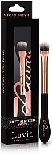 Pędzel do cieni, VS313, czarny z różowym złotem - Luvia Cosmetics Soft Shader Black Rose Gold — Zdjęcie N1