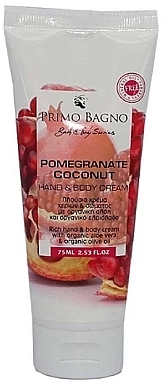 Krem do rąk i ciała Granat i kokos - Primo Bagno Pomegranate Coconut Hand & Body Cream — Zdjęcie N1