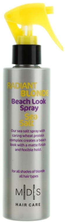 Matowy spray modelujący do włosów blond - Mades Cosmetics Radiant Blonde Beach Look Sea Salt Spray — Zdjęcie N1