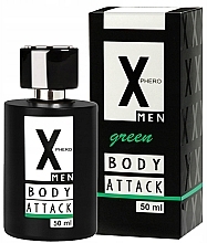 Aurora X-Phero Men Green Body Attack - Perfumy z feromonami — Zdjęcie N2