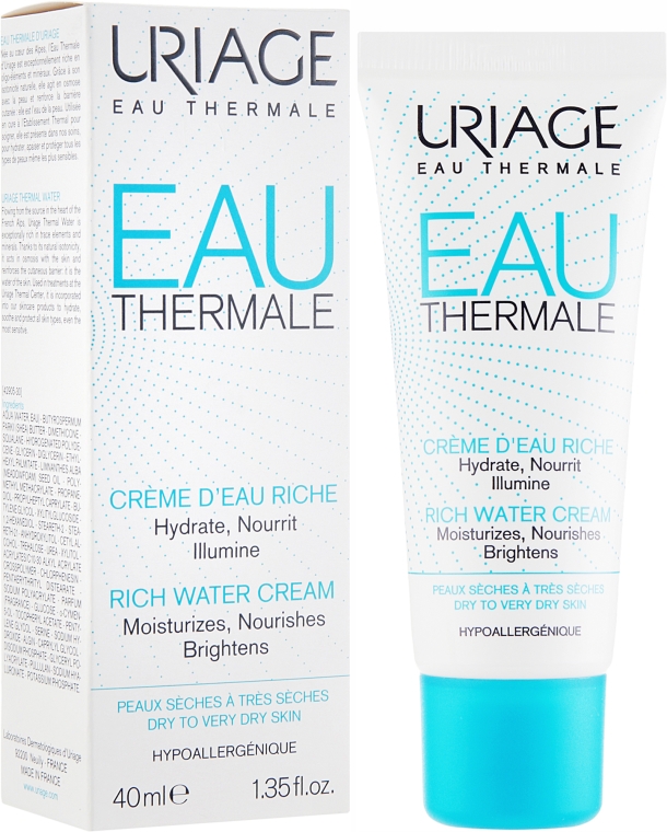 Nawilżająco-odżywczy krem rozświetlający - Uriage Eau Thermale Rich Water Cream — Zdjęcie N1