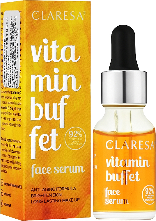 Witaminowe serum do twarzy - Claresa Vitamin Buffet Serum For Faces — Zdjęcie N2