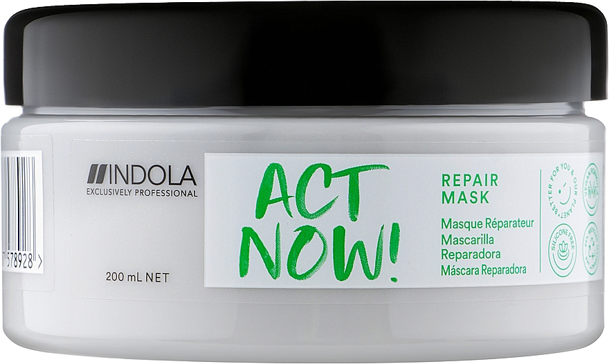 Maska regenerująca do włosów zniszczonych - Indola Act Now! Repair Mask — Zdjęcie N3