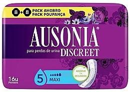 Podpaski urologiczne, 16 szt. - Ausonia Discreet Maxi — Zdjęcie N1