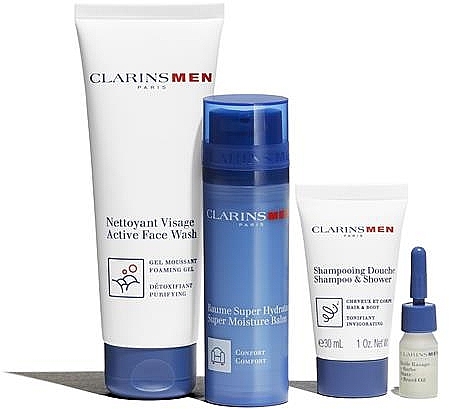 Zestaw, 5 produktów - Clarins Men Hydration Essentials Set — Zdjęcie N2