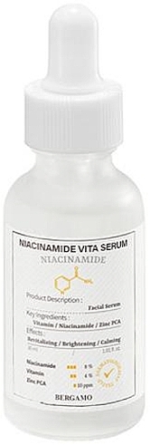 Witaminowe serum do twarzy z niacynamidem - Bergamo Niacinamide Vita Serum — Zdjęcie N1