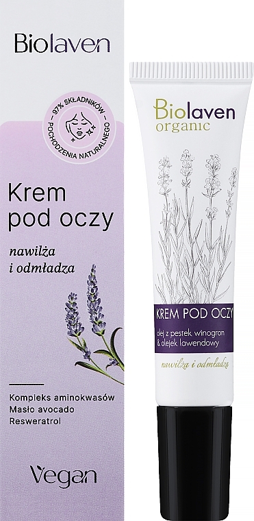 PRZECENA! Nawilżający krem pod oczy - Biolaven Organic * — Zdjęcie N2