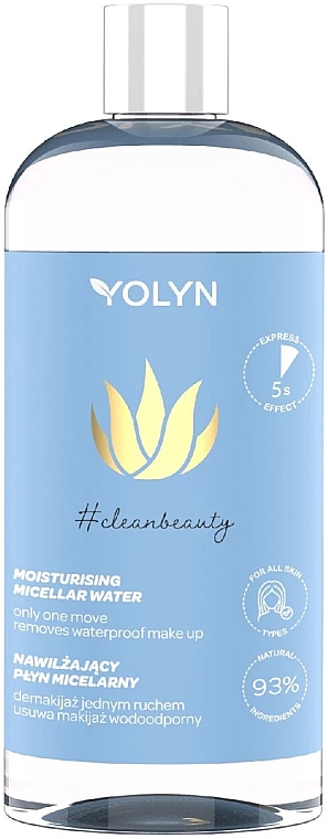 Nawilżający płyn micelarny - Yolyn #cleanbeauty Moisturising Micellar Water