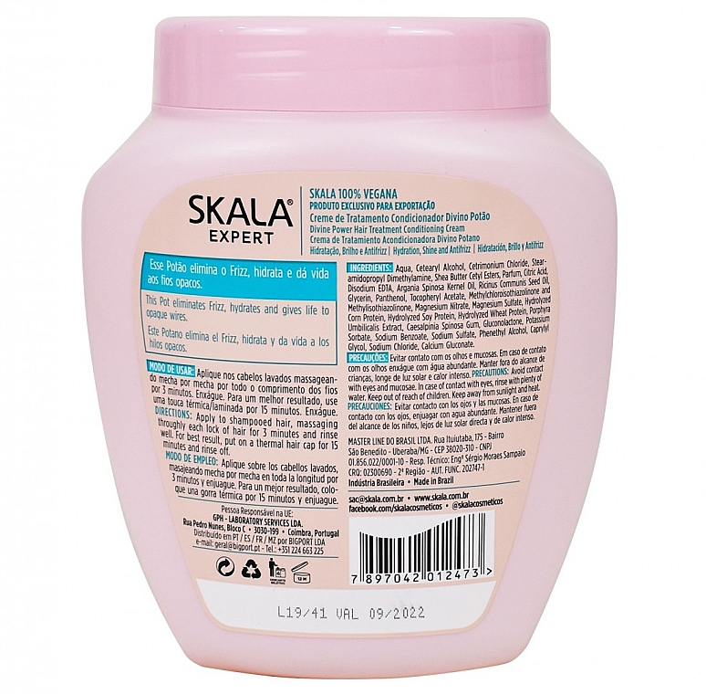 Skala Expert Divino Potao Scala Expert Curly Hair 2-in-1 Treatment Cream  1000g