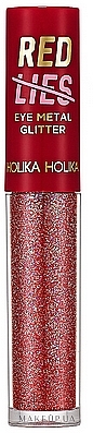 Błyszczący cień w płynie - Holika Holika Eye Metal Glitter Red Lies  — Zdjęcie N1