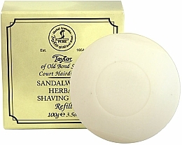 Mydło do golenia dla mężczyzn Drzewo sandałowe - Taylor Of Old Bond Street Sandalwood Herbal Shaving Soap Refill — Zdjęcie N1