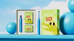 Elektryczna szczoteczka do zębów dla dzieci, niebieska - Smiley Kids — Zdjęcie N4