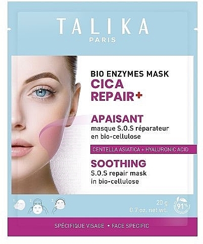 Rewitalizująca maseczka do twarzy - Talika Bio Enzymes Mask Cica Repair Soothing — Zdjęcie N1