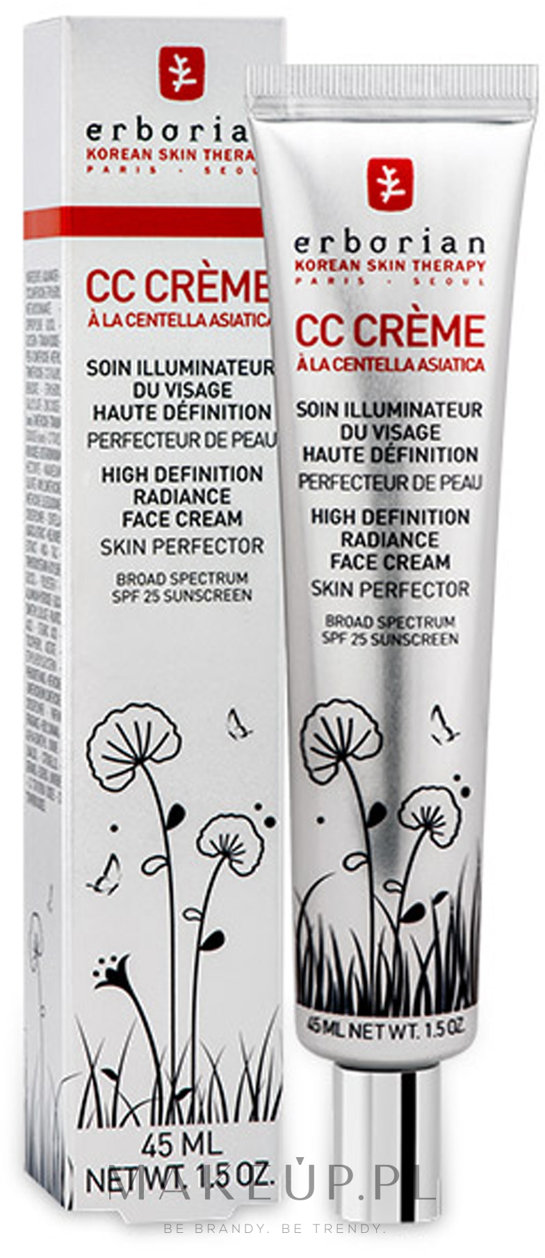 Korygujący krem CC do twarzy Kontrola koloru, jasny - Erborian CC Cream Radiance Cream Skin Perfector  — Zdjęcie 45 ml