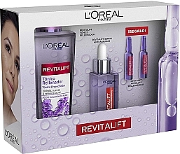 Kup Zestaw - L'Oreal Paris Revitalift Filler (f/serum/30ml + f/ton/200ml + amp/2x1,3ml)