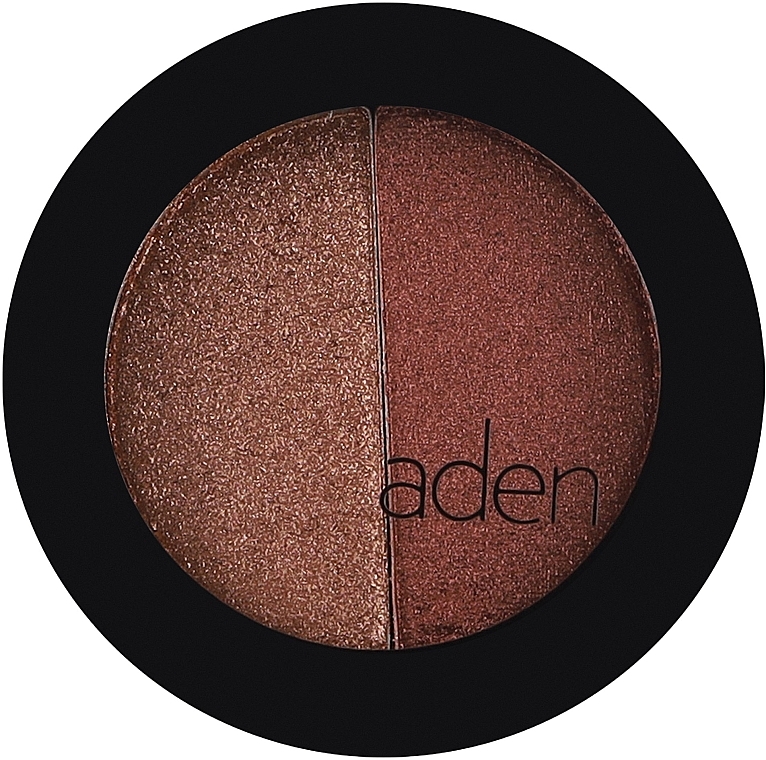 Cień do powiek - Aden Cosmetics Shine Eyeshadow Powder Duo — Zdjęcie N2