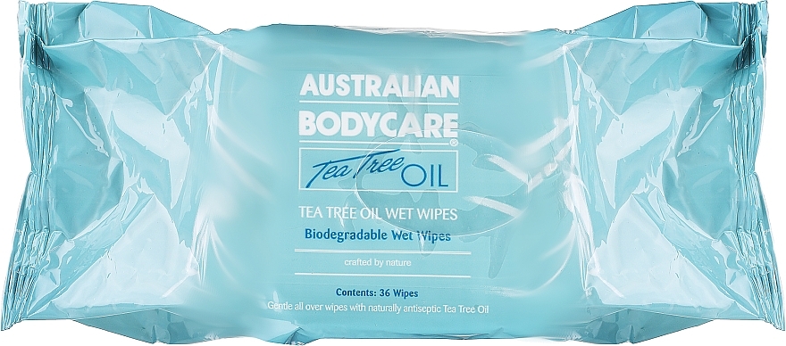 Chusteczki nawilżane z olejkiem z drzewa herbacianego, 36 szt. - Australian Bodycare Wet Wipes — Zdjęcie N1