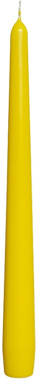 Świeca stołowa, stożkowa, żółta - Bolsius Yellow Candle  — Zdjęcie N1