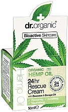 PRZECENA! Nawilżający krem do twarzy Organiczny olej konopny - Dr Organic Hemp Oil 24hr Rescue Cream * — Zdjęcie N1