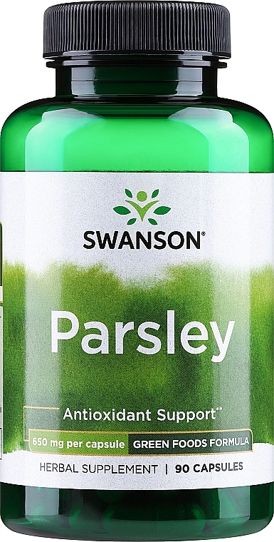 Kapsułki Pietruszka, 650 mg - Swanson Parsley Capsules — Zdjęcie N1