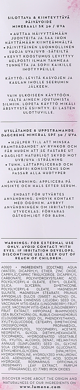 Przeciwzmarszczkowy fluid ujędrniający do twarzy na dzień z filtrem mineralnym - Lumene Lumo Nordic Bloom Anti-Wrinkle & Firm Day Fluid Mineral SPF30 — Zdjęcie N3