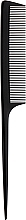 Węglowy grzebień do włosów ze szpicem, 21,5 cm, czarny - Janeke 820 Carbon Comb Antistatic — Zdjęcie N1