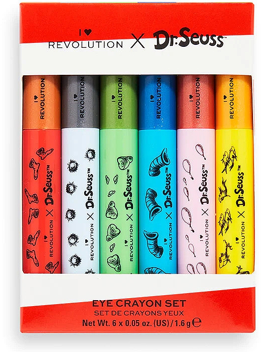 Zestaw kredek do oczu, 6 produktów - I Heart Revolution x Dr. Seuss Eye Crayon Collection — Zdjęcie N1