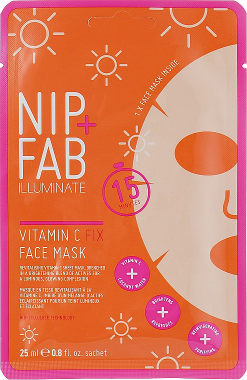 Maseczka do twarzy z witaminą C - NIP + FAB Vitamin C Fix Face Mask — Zdjęcie N1