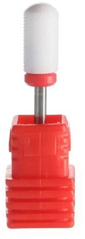 Frez ceramiczny, czerwony - Jafra-Nails Rounded Cylinder — Zdjęcie N1