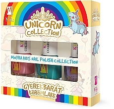 Zestaw lakierów do paznokci - Moyra Kids Effect Nail Polish Unicorn Collection (3x7ml) — Zdjęcie N1