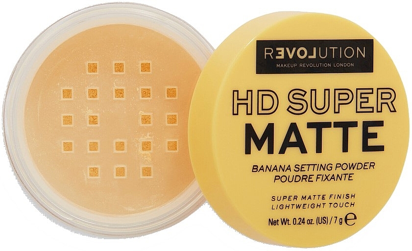 Bananowy puder matujący do utrwalania makijażu - Relove By Revolution HD Super Matte Banana Powder — Zdjęcie N1