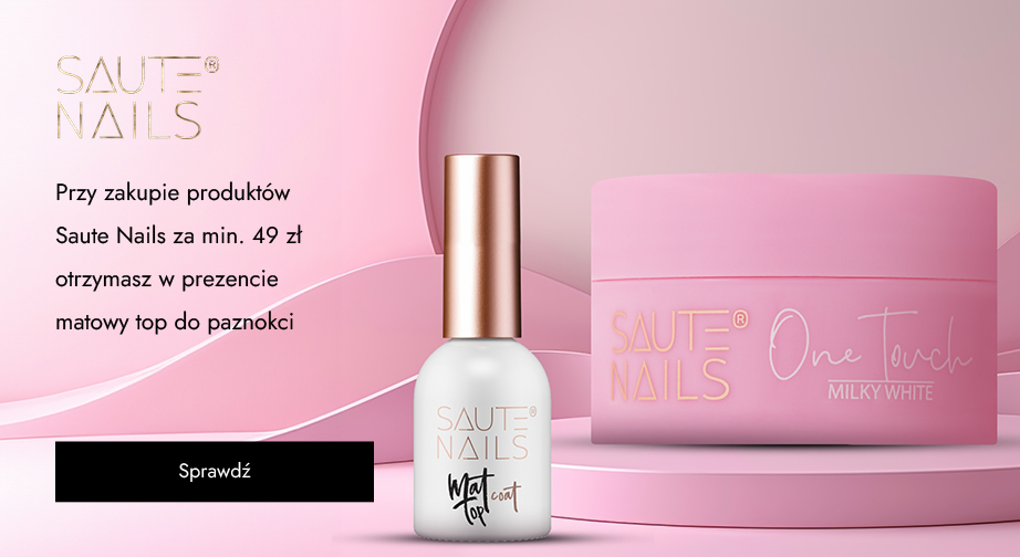 Przy zakupie produktów Saute Nails za min. 49 zł otrzymasz w prezencie matowy top do paznokci.