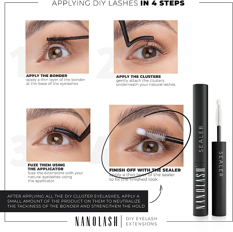 Utrwalacz do przedłużania sztucznych rzęs - Nanolash Sealer Diy Eyelash Extensions — Zdjęcie N5